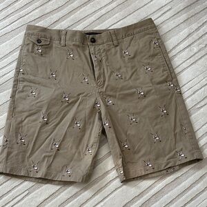 Men's Bonobos Maide Embroidered khaki Shorts 36
